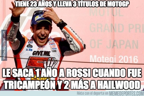 916702 - Tiene 23 años y lleva 3 títulos de MotoGP