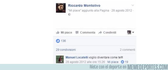 919743 - Un Locatelli de 14 años escribió esto en Facebook a Montolivo en 2012