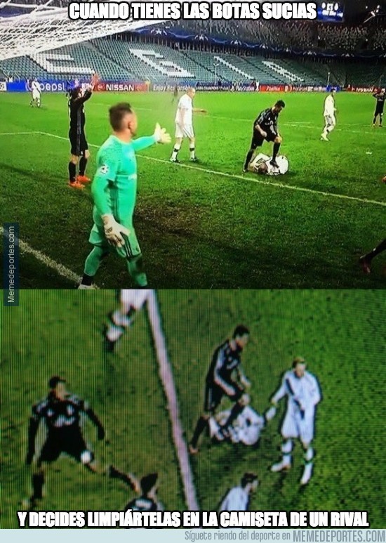 921923 - Cristiano pisó a un rival del Legia en el último minuto del partido