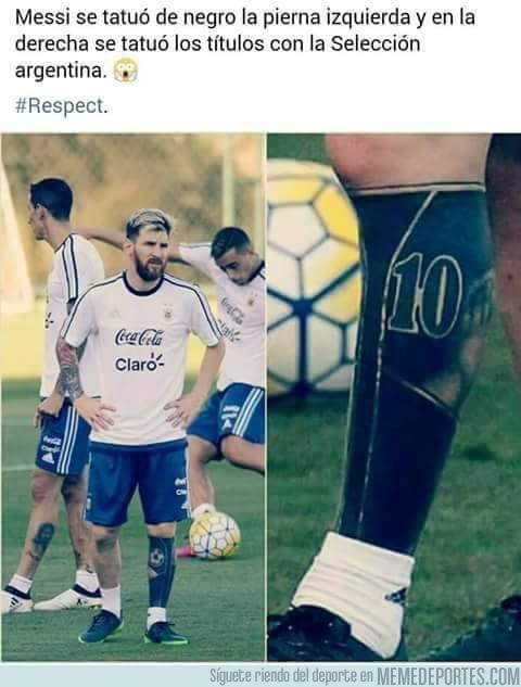 923298 - El buen gesto de Messi con su selección en su nuevo tatuaje