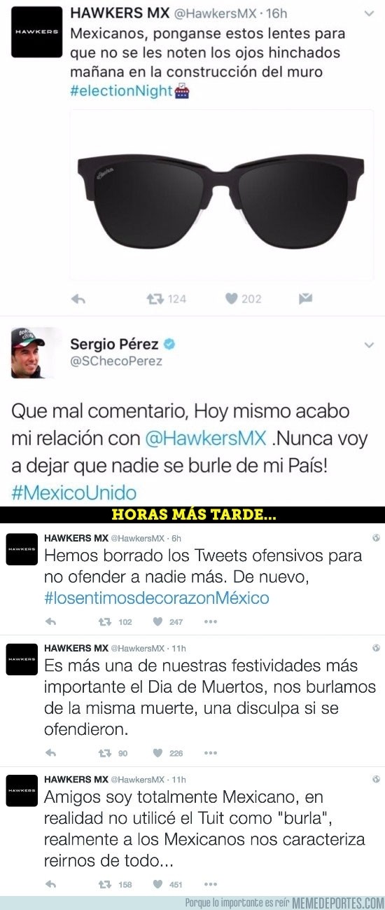 El piloto de F1 Checo P rez rompe su relaci n con Hawkers por este