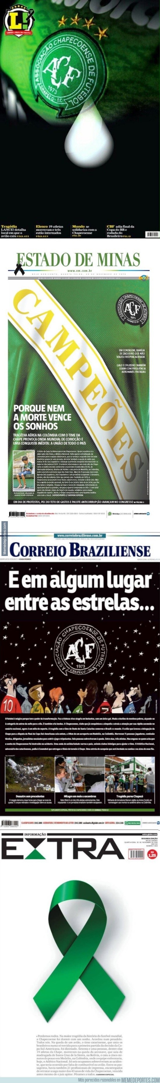 928853 - Las preciosas portadas brasileñas en honor al Chapecoense
