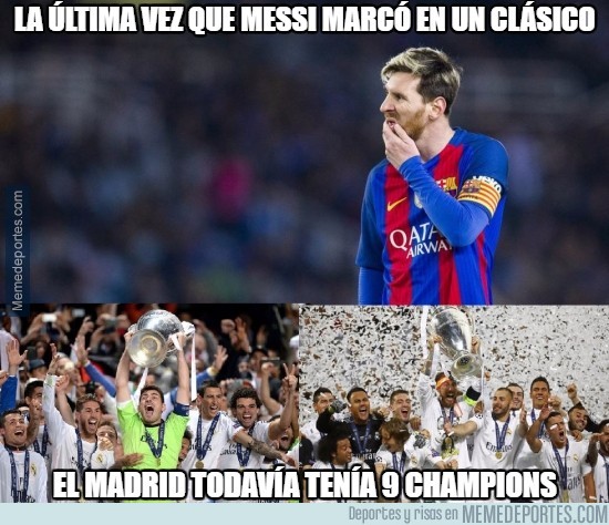 929311 - La mala racha de Messi en los Clásicos