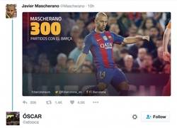 Enlace a La genial corrección de un aficionado a este tweet de Mascherano