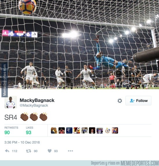 932500 - Un ex del Barça celebra el gol de Ramos y la lía en Twitter