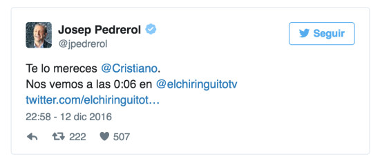 932761 - El doble rasero de Pedrerol. Su amor por Cristiano le ciega