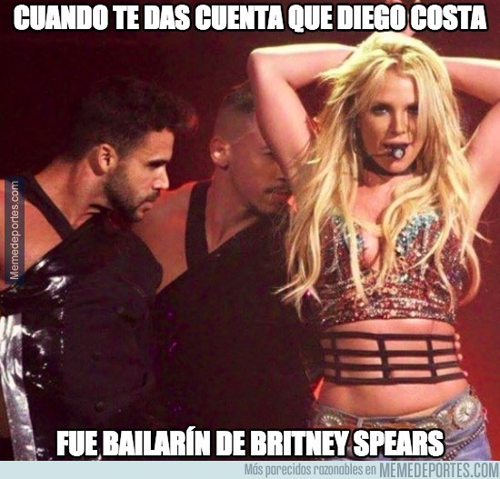 933232 - Diego Costa fue bailarín de Britney Spears en sus años mozos