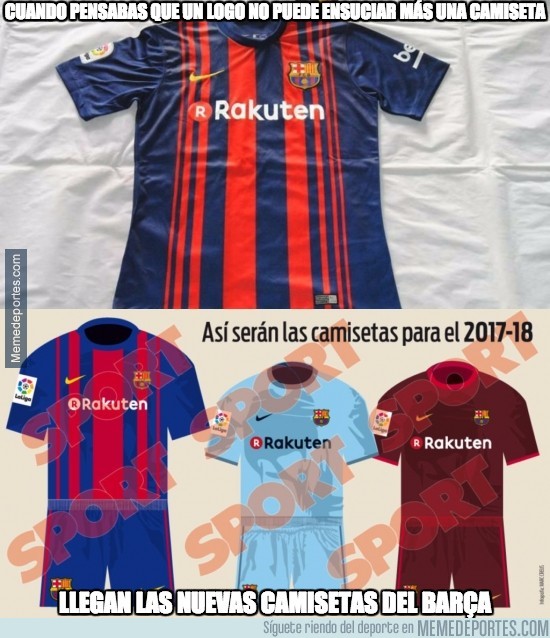 933234 - Filtran la nueva camiseta del Barça y la nueva publicidad no podía quedar peor