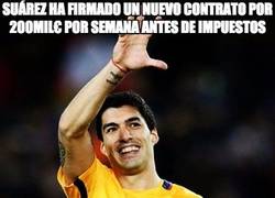 Enlace a Suárez ha firmado un nuevo contrato por 200mil€ por semana antes de impuestos