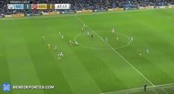 Enlace a GIF: Gol de Sané para empatar el partido en el Etihad