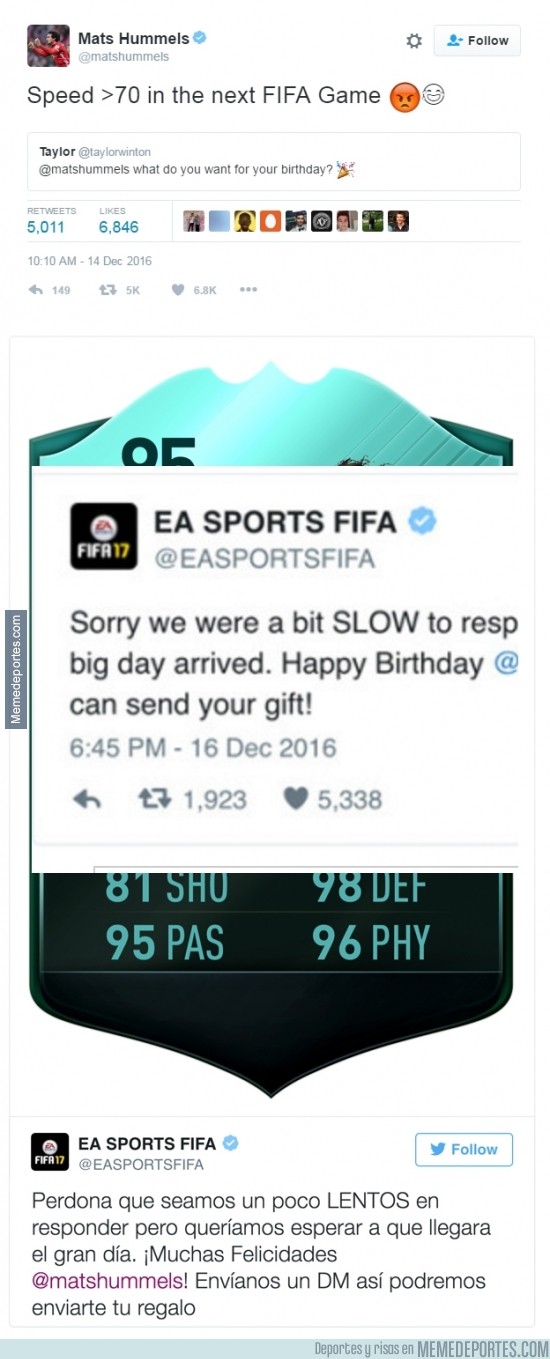 934050 - EA Sports responde a la petición de Hummels de subirle su velocidad en el FIFA