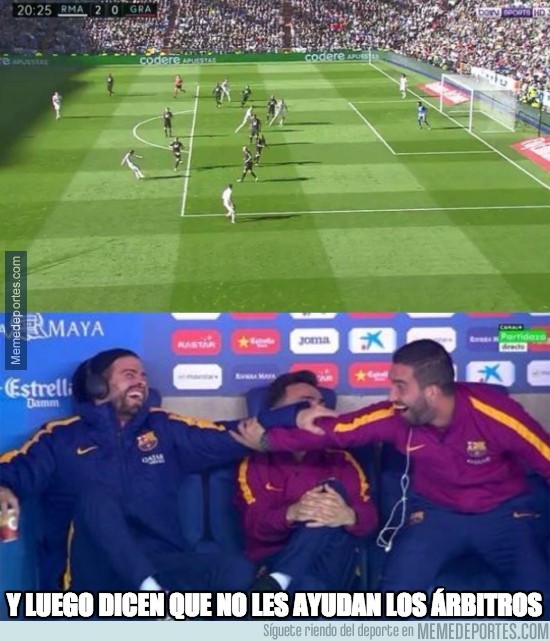 937348 - Piqué después de ver el gol de Benzema en fuera de juego