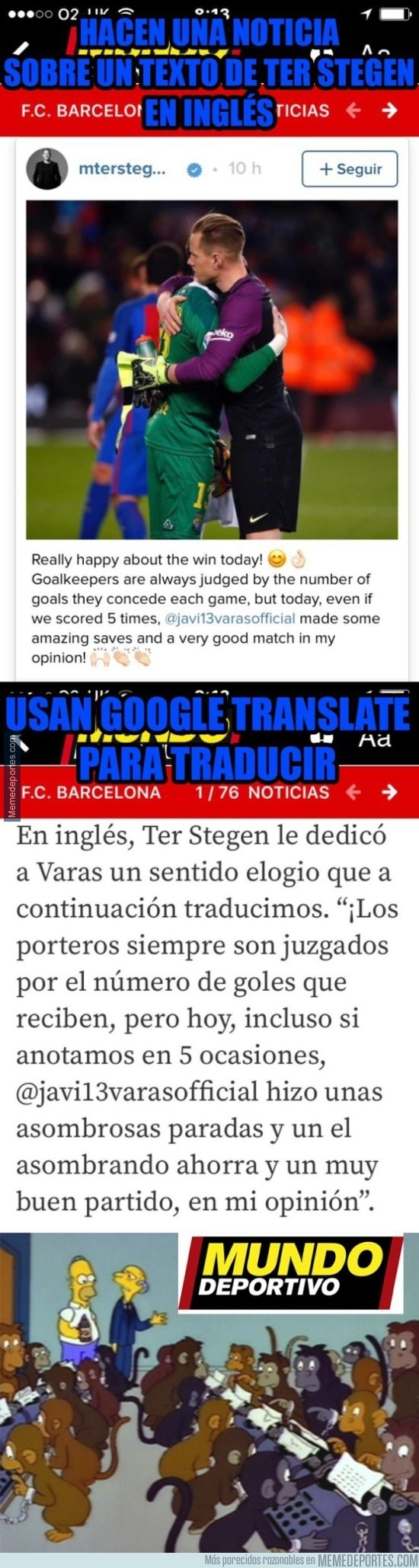 939678 - Mundo Deportivo usa Google Translate para este texto de Ter Stegen