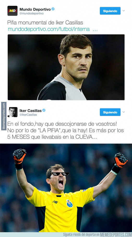 941823 - El ZASCA brutal de Iker Casillas a Mundo Deportivo en Twitter tras esta noticia