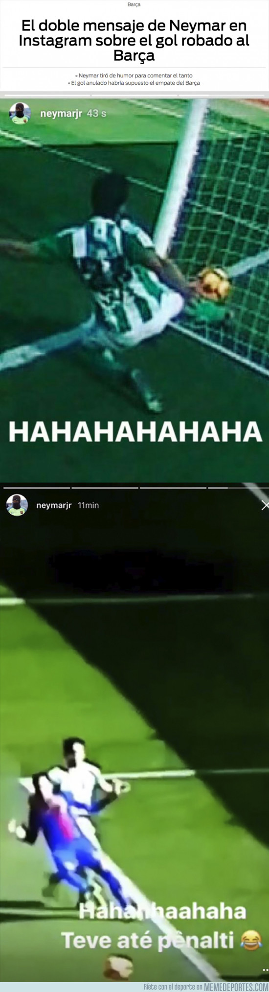 943695 - Neymar la lía subiendo esto en su historia de Instagram