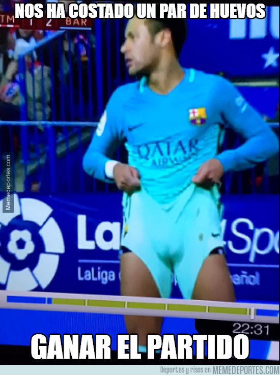 944750 - Neymar nos resume el partido del Barça en el Calderón con esta imagen