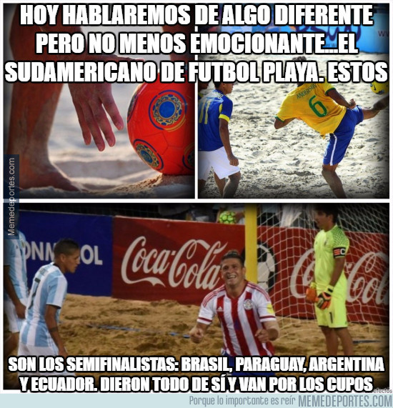 946869 - El sudamericano de fútbol playa no es para menos y se juega a gran nivel 