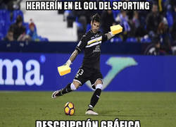 Enlace a Herrerín en el gol del sporting