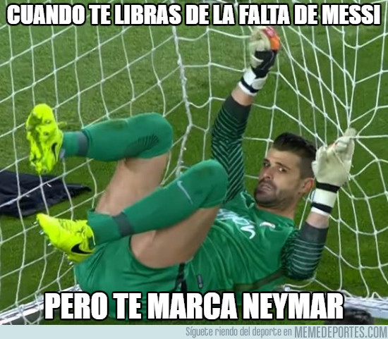 953137 - Cuando te libras de la falta de Messi pero viene Neymar detrás