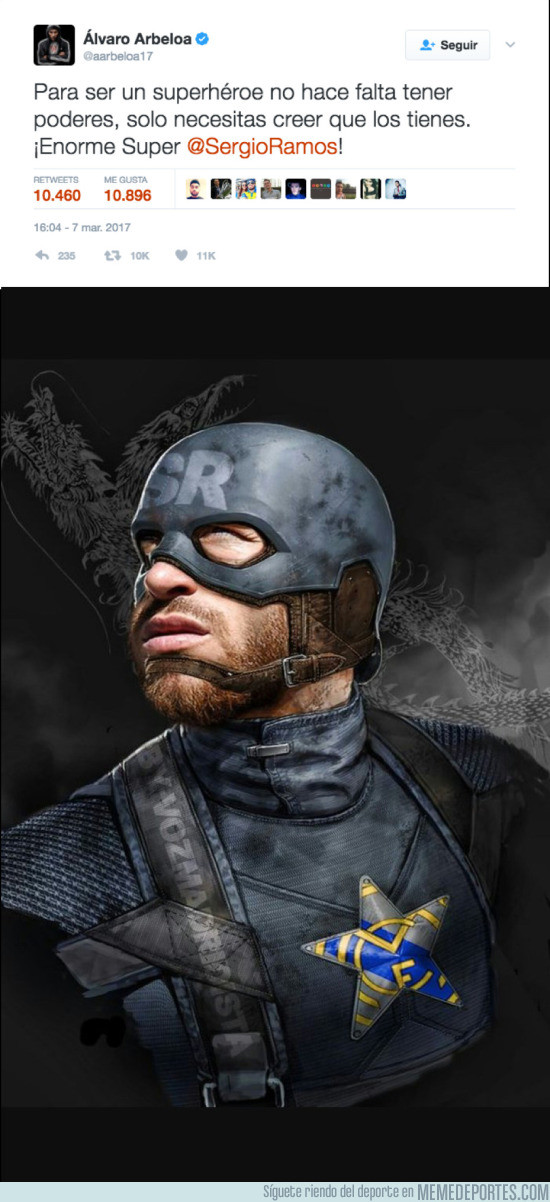 954928 - Sergio Ramos rozando el nivel de super héroe de Marvel. El Capit4n
