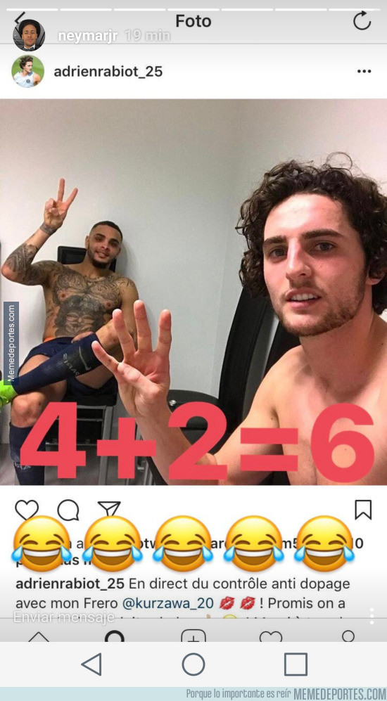 955902 - Neymar se ríe de los jugadores del PSG en Instagram