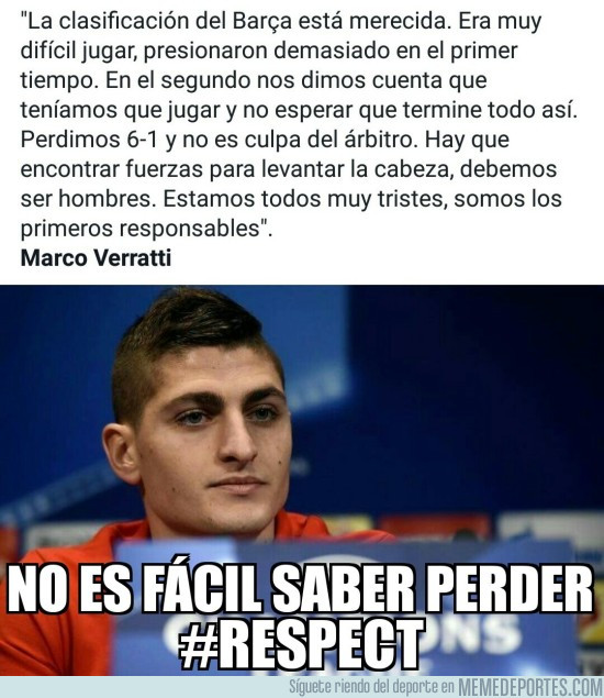 956450 - Lección de deportividad de Verratti tras sus palabras