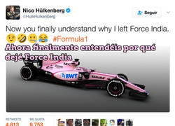 Enlace a Hulkenberg se ríe del color rosa del nuevo Force India, y ellos lo tumban con este ZASCA