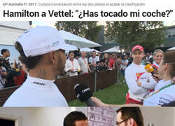 Enlace a La conversación de Hamilton con Vettel