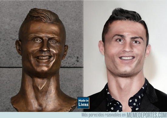 963337 - Así es como el escultor del busto en el aeropuerto de Madeira ve a CR7, por @LikesCero