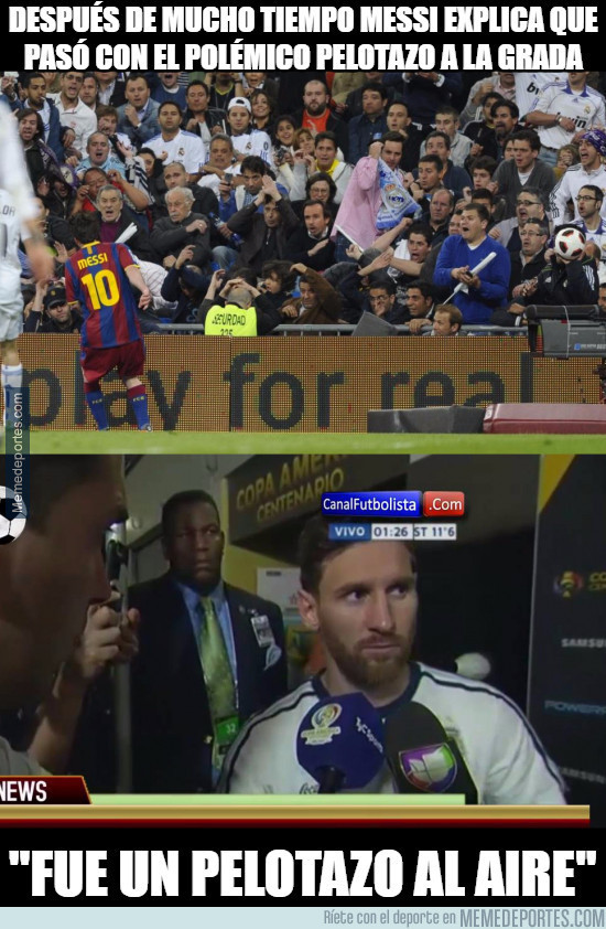 964375 - Después de mucho tiempo, Messi explica que pasó con el polémico pelotazo a la grada