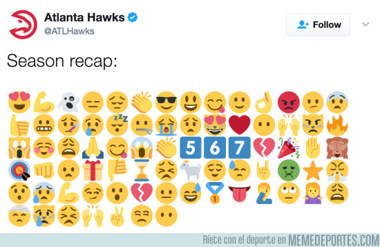964437 - Atlanta Hawks resume con emojis su temporada en la NBA
