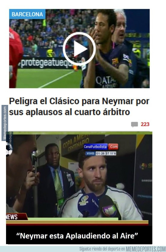 965833 - Messi sale en defensa de Ney y explica que pasó con los aplausos al cuarto árbitro