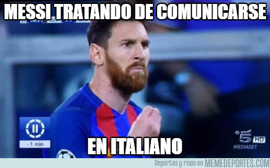966567 - Messi tratando de comunicarse en italiano