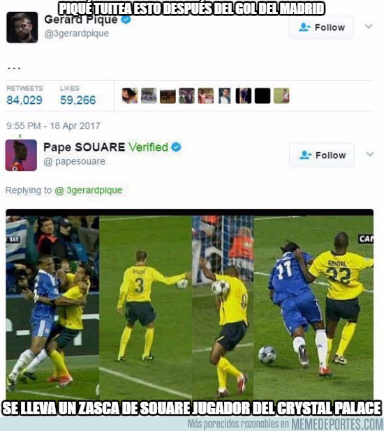 968579 - Un jugador del Crystal Palace le mete un zasca a Piqué tras su tweet
