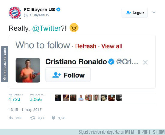 972469 - La elegante y sutil troleada de Twitter al Bayern de Munich