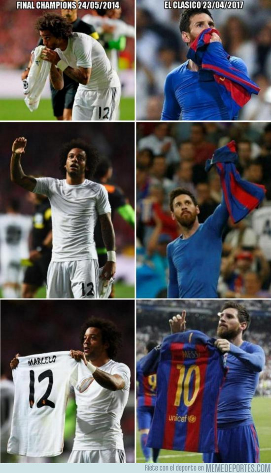 entidad Verdulero Destierro Estas imágenes dejan claro que Messi plagió su celebración en el Bernabéu
