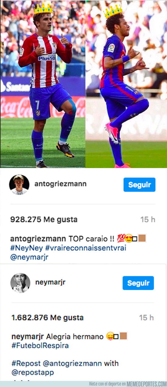 973687 - El mensaje de Griezmann a Neymar. ¿Guiño al Barça?