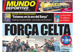 Enlace a Las dos lamentables portadas de los periódicos culés en el día del Celta-Real Madrid