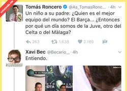Enlace a La gran respuesta a Tomás Roncero tras este tuit intentando ser gracioso contra los culés