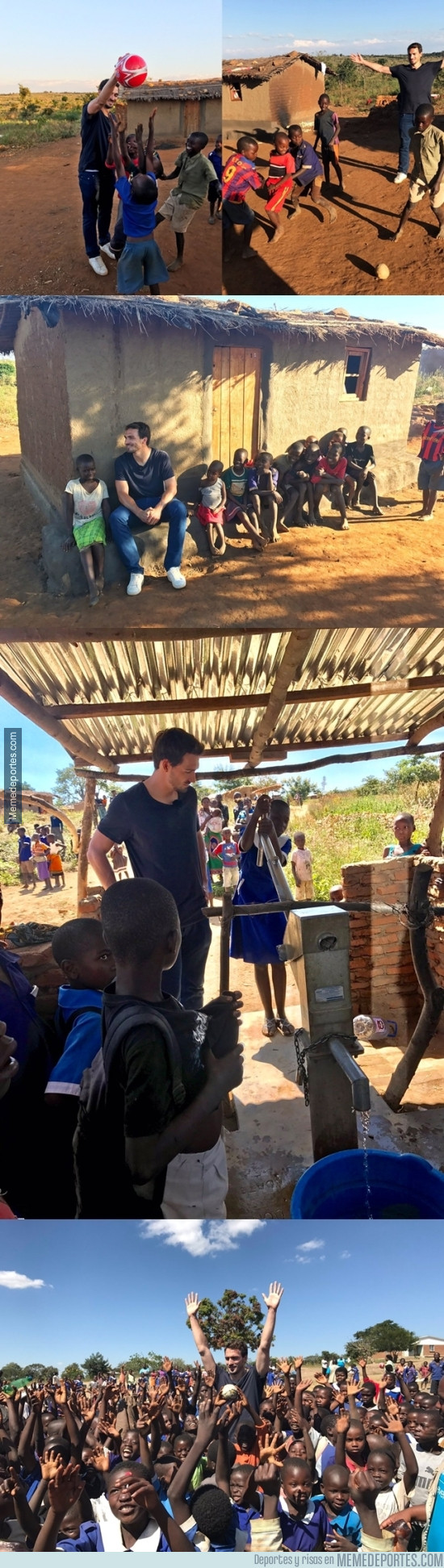 977583 - Hummels visita una aldea Africana en Malawi solo 2 días después de salir campeón en Alemania