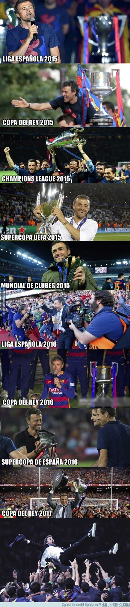 978402 - Los 9 títulos de Luis Enrique en sus 3 temporadas con el Barça