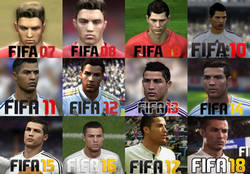 Enlace a Evolución de Cristiano desde el FIFA 07 hasta el 18