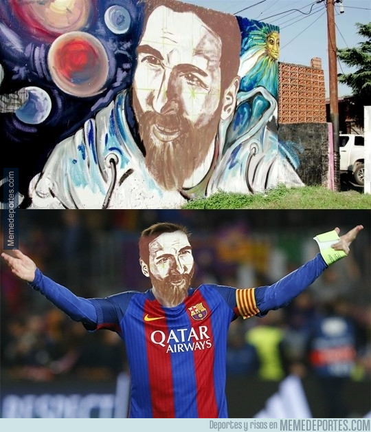 984735 - Sacan otro graffitti de Messi en Rosario