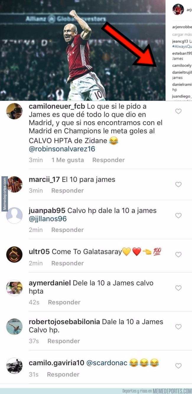 987108 - No lleva ni 5 horas el fichaje de James al Bayern y los colombianos ya están insultando