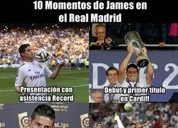 Enlace a 10 momentos de James en el Real Madrid