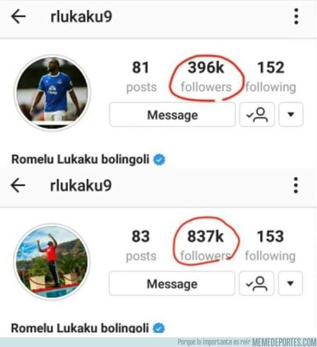 988321 - El paso del Everton al United plasmado en seguidores en Instagram