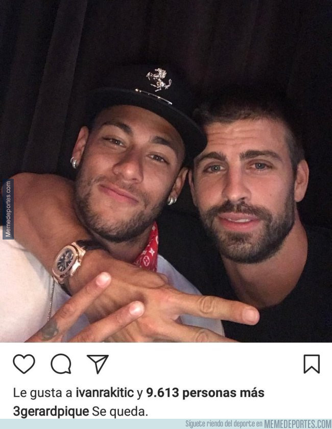 989056 - Piqué confirma con esta foto que Neymar se queda en el Barça