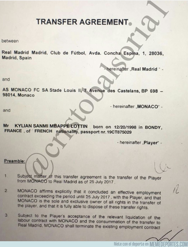 989347 - Se filtra el documento que confirmaría el fichaje de Mbappé por el Real Madrid por @cristobalsoria1