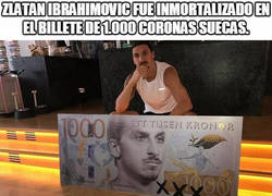 Enlace a Zlatan Ibrahimovic fue inmortalizado en el billete de 1.000 coronas suecas.