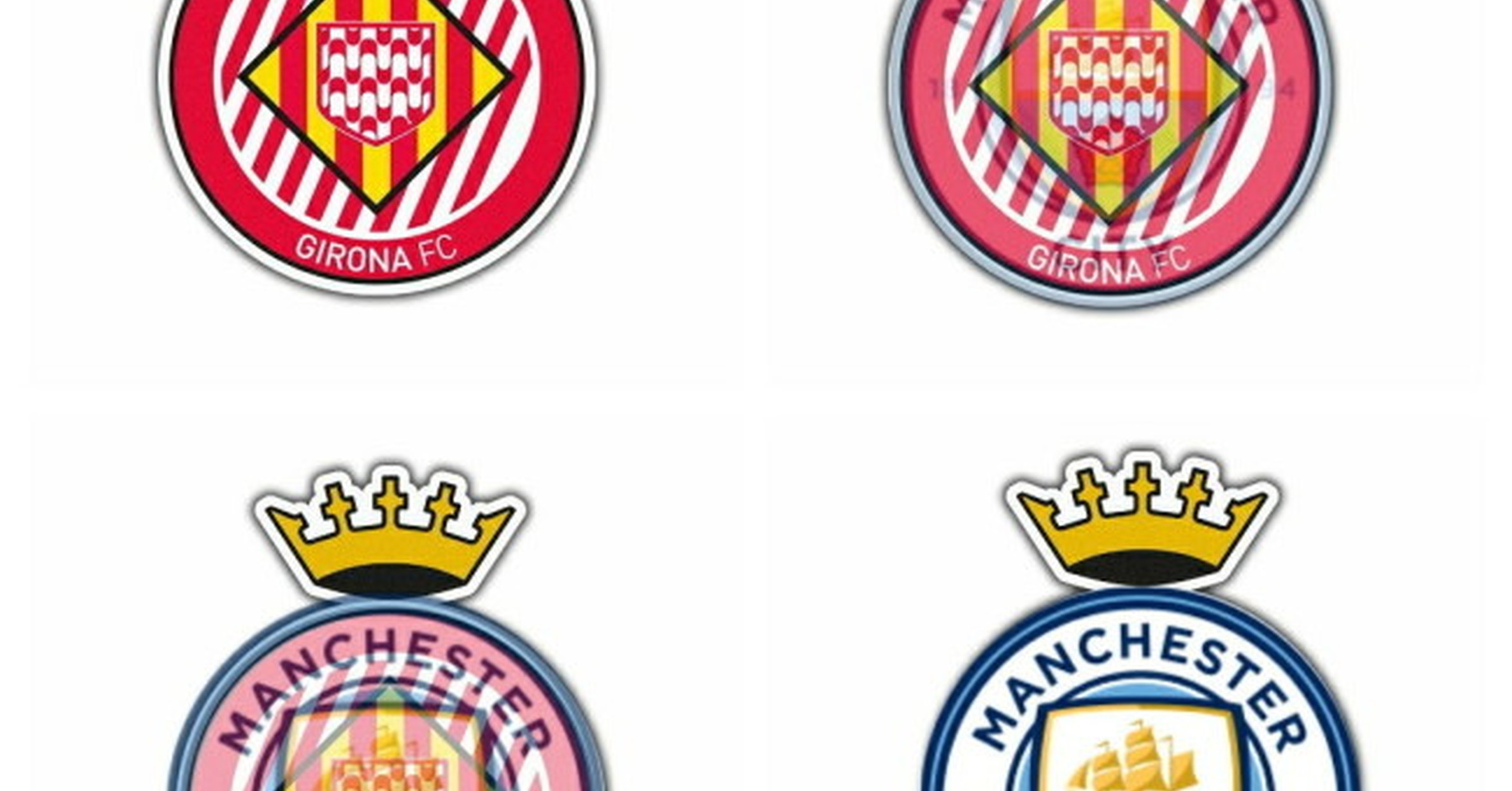 Polémica por el nuevo escudo del Girona: sin corona y demasiado parecido al  del Manchester City